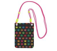 KAPPTYY Borsa per cellulare con stampa di foglie di erbe aromatiche alla moda, universale, per esterni, custodia per cellulare, tasca per gadget adatta a qualsiasi telefono