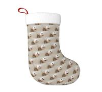 KAPPTYY Calza di Natale divertente gufo con peluche 45,7 cm famiglia calze di Natale appeso decorazione camino