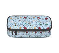 KAPPTYY Cartoon Tools, astuccio originale ad alta capacità, organizer per penne, portatile, per adulti, Nero , Taglia unica, Organizer per borse