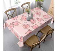 KAPPTYY Copertura elegante della tovaglia del partito di stampa del maiale sveglio con il tessuto spesso molle per la celebrazione di