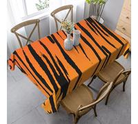 KAPPTYY Copertura elegante della tovaglia del partito di stampa della striscia della tigre con il tessuto spesso molle per la celebrazione di