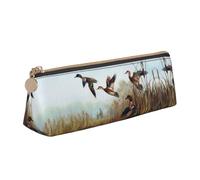 KAPPTYY Custodia per matite con ampia apertura per la scuola di caccia che vola selvaggia, leggera e spaziosa borsa per matite con cerniera, bianco, Taglia unica, Organizer per borse