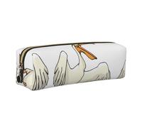 KAPPTYY Divertente astuccio in pelle con stampa pellicano con cerniera, grazioso astuccio per penne per ragazzi e ragazze, forniture per il rientro a scuola, Oro, Taglia unica, Astuccio per trucchi