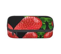 KAPPTYY Fragola Clipart Originale Ad Alta Capacità Caso,Big Pen Box Organizer Portatile Estetica Fornitura per Adulti, Nero , Taglia unica, Organizer per borse