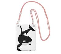 KAPPTYY Killer Whale Delfino Oceano Stampa Moda Sacchetto Del Telefono Cellulare Universale Esterno Del Sacchetto Del Telefono Della Cassa Del Sacchetto Gadget Tasca, rosa, Taglia unica