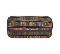 KAPPTYY Library Bookshelf Original High Capacity Pencil Case, Big Pen Box Organizer Portable Estetic Supply for Adults, Nero , Taglia unica, Organizer per borse