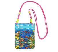 KAPPTYY Ocean Tropical Fish Coral Undersea World Printing Fashion Cell Phone Bag Universale Outdoor Phone Pouch Case Gadget Pocket Adatto a qualsiasi telefono, Fucsia, Taglia unica