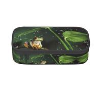 KAPPTYY Peace Tree Frog Astuccio originale ad alta capacità, grande scatola portapenne, organizer portatile estetico per adulti, Nero , Taglia unica, Organizer per borse