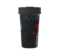 KAPPTYY Tazza da caffè riutilizzabile con coperchio, in acciaio inox, con stampa di Hacker Era, per bevande calde e fredde, regalo ideale