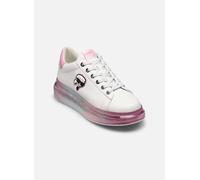 KARL LAGERFELD Kapri KCushion Nft Lo - Scarpe da ginnastica basse da donna con suola trasparente, Bianco e rosa., 37 EU