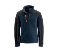 FELPA MAGLIA UOMO IN PILE INDUSTRY DA LAVORO CON ZIP BLU-NERO TG.M-L-XL KAPRIOL