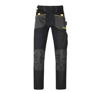 Kapriol Pantalone da lavoro Slick Jeans Nero Multitasche Tasca portaginocchiere Elastico in vita M