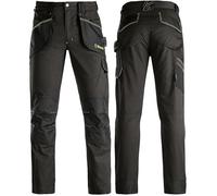 Kapriol SLICK Pantalone da lavoro per edilizia, posatura, termoidraulica e impiantistica elettronica Nero/Nero (M)