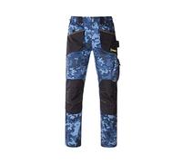 Kapriol Slick Pantaloni da Lavoro Ampie Tasche Anteriori Doppie con Soffietto Tasche Porta Ginocchiere Rinforzo Posteriore a Fondo Gamba