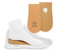 Kaps 1 x Alzatacco, Supporto Plantare per Tallone, Soletta Ortopedica, Differenti Pesi e Misure, Copertura in Pelle, Topmed Plus, 1 Pezzo (Altezza 30 mm / 1.2 inch - Misura S)