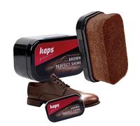 La Spugna per Lucidare Le. Calzature Dona Lucentezza Istantanea, per Scarpe in Pelle, Stivali e Borse, Kaps Perfect Shine, (Marrone)