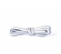 Kaps Lacci in Pelle, 100% Pelle Genuina di Alta Qualità, Fatti in Europa (120 cm - da 6 a 8 paia di asole / 01 - bianco)