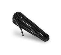 Kaps Lacci Tondi Cerati, Lacci in Cotone 100% naturale, Lacci Eleganti per Vestiti e Scarpe Casual, Made in Europe (90 cm - 36 pollici - 5 to 6 coppie di occhiell / 91 - Nero)