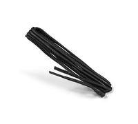 Kaps Lacci Tondi Cerati, Lacci per Scarpe Rotondi 100% in Cotone di Qualità, Diametro 2 mm, per Calzature Casual e Alla Moda, made in Europe, 1 Paio (60 cm-24 inch - 3-4 paia di occhielli/91 - Nero)
