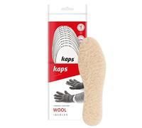 Kaps Lana, Suole per le Scarpe in 100% Lana Natura di Qualità - Suolette per Clima Freddo, Fatte in Europa, Taglia Unica, Tagliabili