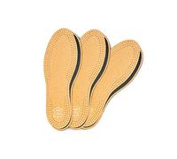 Kaps Set Confezione da 3 Paia di Suole per Scarpe Pecari Carboni, Pelle di Montone di Alta Qualità, Tinta Vegetale con Carboni Attivi, Eleganti e Comode, (Uomo / 10 UK / 44 EUR)