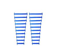 Kaps Set di Lacci Senza Nodo in Silicone per Scarpe, Lacci per Scarpe in Diversi Colori, Set da 20 Lacci per Scarpe Sneakers e Trainers per Bambini e Adulti, Blu Militare