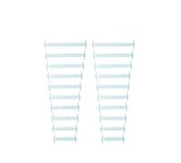 Kaps Set di Lacci Senza Nodo in Silicone per Scarpe, Lacci per Scarpe in Diversi Colori, Set da 20 Lacci per Scarpe Sneakers e Trainers per Bambini e Adulti, Bianco
