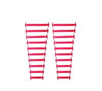 Kaps Set di Lacci Senza Nodo in Silicone per Scarpe, Lacci per Scarpe in Diversi Colori, Set da 20 Lacci per Scarpe Sneakers e Trainers per Bambini e Adulti, Rosso