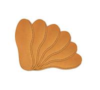 Kaps Set di Solette per Scarpe, Confezione da 6 paia in Pelle Naturale con Sottostrato in Sughero per Uomo e Donna, Inserti di Ricambio, Leather Cork (Donna / 4 UK / 37 EUR)