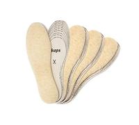 Kaps Set Suole Invernali, 4 Paia di Inserti per Scarpe e Stivalo in Lana di Montone, Ritagliabili, Calde e Morbide,Set da 4 Paia di Suole Ritagliabili per Adulti Unisex, Pacco da 4 Paia