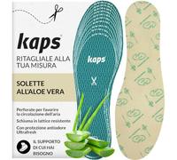 Kaps Suole Aloe Vera e Ultra Fresh per Uomo e Donna, Solette Unisex Tocco Morbido, Traspirabili, Solette Antiscivolo per Scarpe, Suole Regolabili con Rimozione Odori, 6 Paia di Suole Comode
