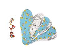 Kaps Sweet Steps, Solette per Scarpe per Bambini con Tatuaggi Temporanei Colorati, Set da 3 Paia, Morbide con Supporto Protettivo per Camminare, Correre e Giocare (Blu)
