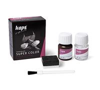 Kaps Tinta Super Color + Preparatore (25 ml ognuno), Colorante Professionale per Pelle Naturale, Tela, Ecopelle, Nutre e Ripara le Scarpe in Pelle (174 - Marrone Scuro)