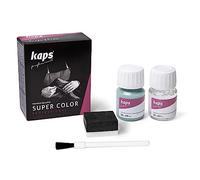 Kaps Tinta Super Color + Preparatore (25 ml ognuno), Colorante Professionale per Pelle Naturale, Tela, Ecopelle, Nutre e Ripara le Scarpe in Pelle (164 - Blu Pastello)