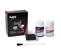 Kaps Tinta Super Color + Preparatore (25 ml ognuno), Colorante Professionale per Pelle Naturale, Tela, Ecopelle, Nutre e Ripara le Scarpe in Pelle (158 - Blu Aria)
