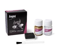 Kaps Tinta Super Color + Preparatore (25 ml ognuno), Colorante Professionale per Pelle Naturale, Tela, Ecopelle, Nutre e Ripara le Scarpe in Pelle (406 - Oro Antico)