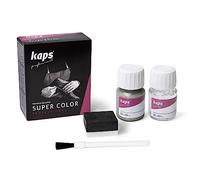 Kaps Tinta Super Color + Preparatore (25 ml ognuno), Colorante Professionale per Pelle Naturale, Tela, Ecopelle, Nutre e Ripara le Scarpe in Pelle (402 - Argento Antico)