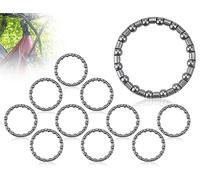 KAPSING 10 Pezzi Parti di Biciclette Cuscinetto a Sfere per Bicicletta Anello a Sfera Spacer 1 1/8 Pollici Anello a Sfera Gabbia per Ruota Anteriore Cuscinetto a Sfere 37mm