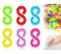 KAPSING 500 Pezzi S Clip Elastici Colorati Accessori per Telaio Fermagli Clip Elastici in Plastica Clip Elastici Fai da Te Accessori per Gioielli per Braccialetti Uncinetti