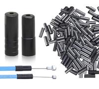 KAPSING Confezione da 200 cappucci terminali, cavo freno, cappucci terminali,manicotti terminali cavo freno, manicotti terminali cavo,cappuccio terminale in plastica(100 pezzi 5 mm + 100 pezzi 4 mm)