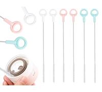 KAPSING Confezione da 6 spazzole per la pulizia della cannuccia, spazzola per cannuccia, spazzola per tubo del latte in 3 colori, spazzola per bottiglie