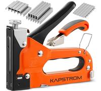 KapStrom Set Premium Pistola Graffettatrice 5 in 1, Cucitrice Manuale per Carichi Pesanti con levapunti di Precisione e 1500 Graffette per Lavorazione del Legno, Tappezzeria e Artigianato