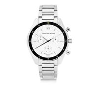 Kapten & Son Orologio analogico 'Rise Silver Steel' argento / bianco Donna Kapten & Son One Size argento / bianco