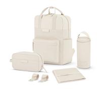 Kapten & Son Set zaino Bergen changing 4 pz. scomparto per laptop beige