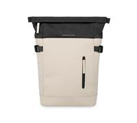 Kapten & Son Zaino Aarhus 14 L | Zaino da donna e uomo | Rolltop zaino con scomparto per laptop da 14" | zaino ideale per viaggi, città, università, lavoro, impermeabile, Nero crema, 14 Lang