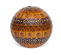 Kapula sfera grande candela 'ebano e avorio design da 12 cm