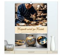 Kaputt wird zu Kunst (hochwertiger Premium Wandkalender 2026 DIN A2 hoch), Kunstdruck in Hochglanz: Japanische Kintsugi-Motive aus der Cloud