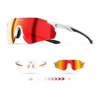 KAPVOE K108 Occhiali da Sole Fotocromatici per Corsa,Uomini Donne Unisex, Occhiali Sportivi Trasparenti, Protezione UV400, Montatura TR90, Per MTB e Ciclismo Outdoor