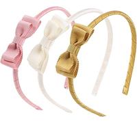 KAQILE - Fasce per capelli in seta per ragazze e bambini, con paillettes, con fiocco, glitter Alice con stella a cuore per fasce