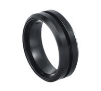 KAQNTUD Anelli in metallo Anelli comodi Anello di datazione Struttura in acciaio inossidabile per gli appassionati di moda alla ricerca di stili distintivi, Black and blue, Acciaio al titanio